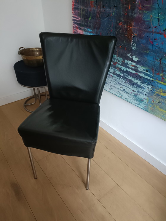 Image 1 of 4 sedie da pranzo in pelle