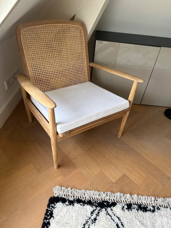 Image 1 of Zara Home armchair teak & rattan 