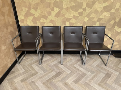 4X Arco Frame Cuero Marrón