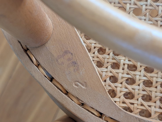 Image 1 of Set van 2 Thonet No 18 rotan caféstoelen, ZPM Radomsko