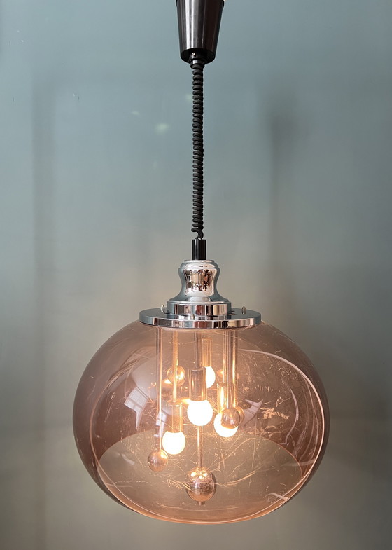 Image 1 of Lampada a sospensione Space Age con paralume in plastica