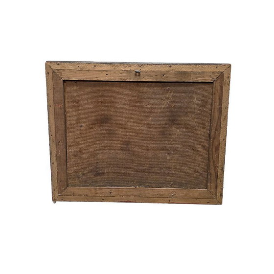 Image 1 of Tableau ancien représentant un cerf rouge dans la forêt, première moitié du XXe siècle