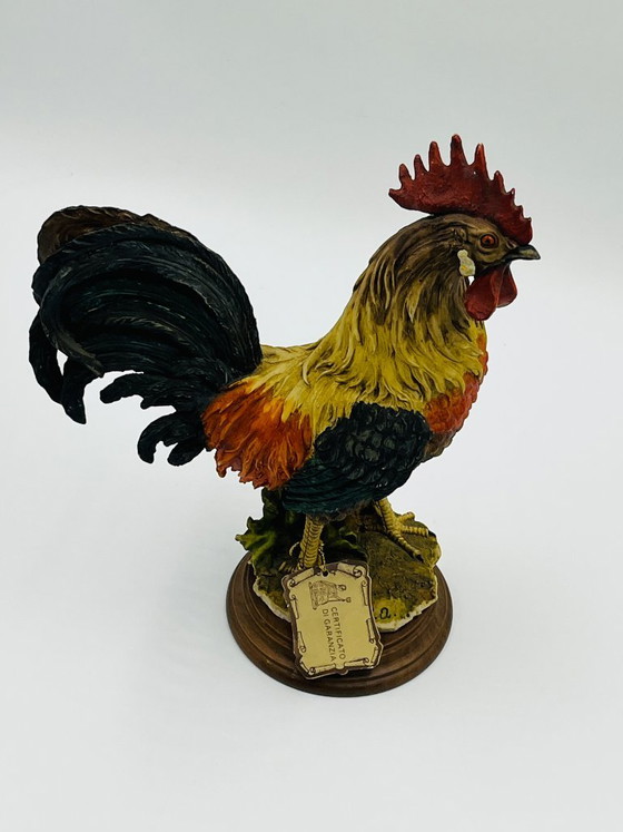 Escultura Gallo en polvo de alabastro Giuseppe Armani, Guiseppe Armani, Objetos decorativos, Cerámica, Madera (foto 2 de 14)