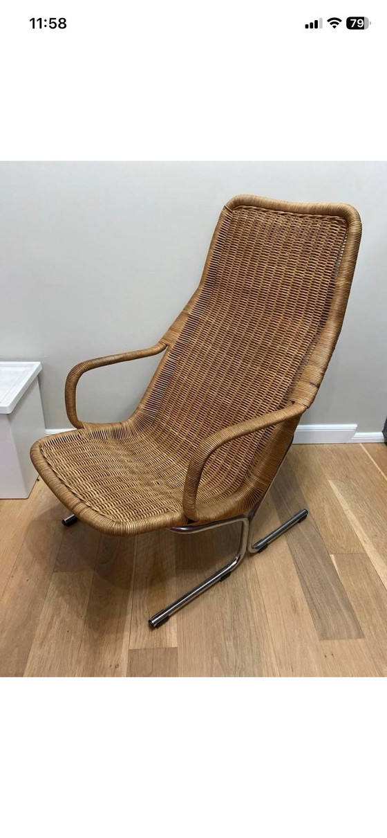 Image 1 of Dirk van Sliedregt Rotan Rattan-Loungesessel