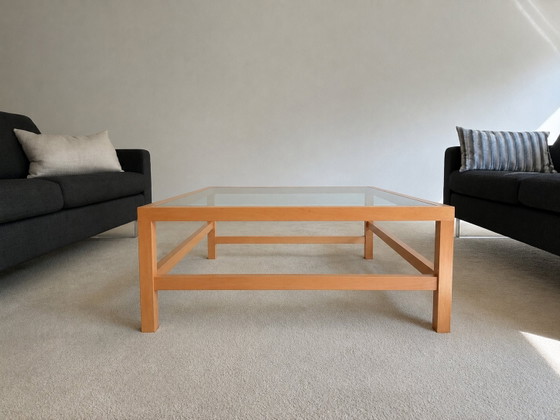 Image 1 of table basse en placage de frêne