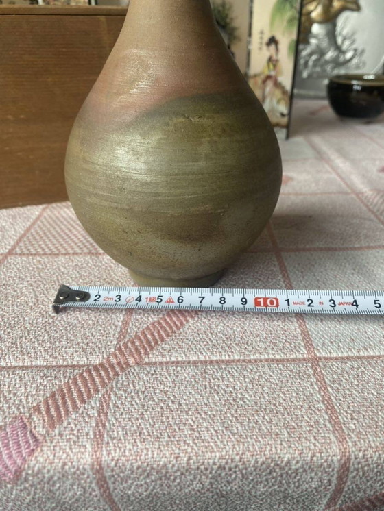 Image 1 of Antieke Japanse Bizen Ware vaas in doos