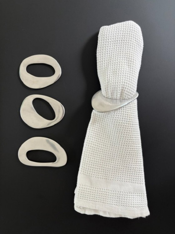 4 moderni anelli portatovaglioli in acciaio inossidabile – Accessori da tavola, rvs (photo 4 of 5)