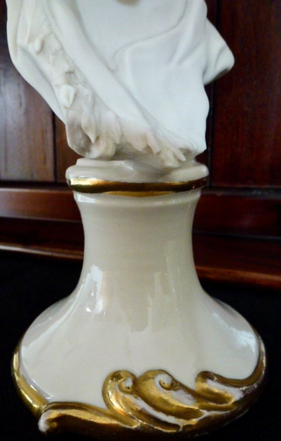 Image 1 of Capodimonte, 2x Nico Venzo Busts - Bisque porcelain.