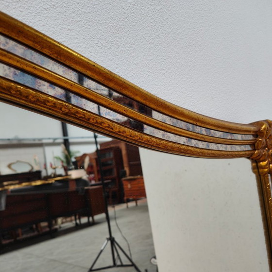 Image 1 of Miroir de cheminée DeKnudt style Hollywood Regency, taille XXL