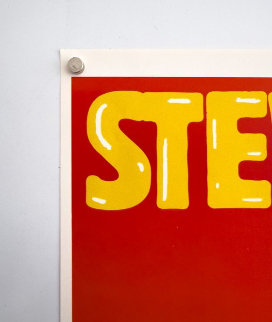 Image 1 of 🎵 Stevie Wonder and Wonderlove – 1984 – Original vintage A1 Pre‑venue printer’s blank for the 1984 tour | 86 x 61 cm