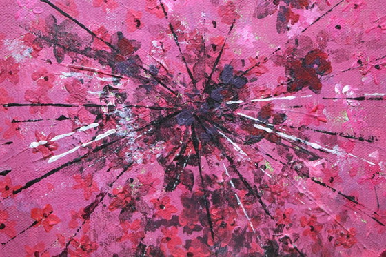 Image 1 of Abstract , Acrylic Painting. PinK Poodle by D Gordon