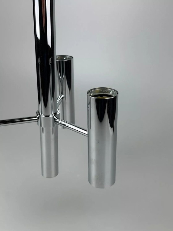 Image 1 of 60s 70s 6-light Sputnik chandelier by Hustadt Leuchten Germany