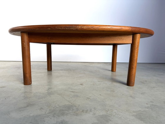 Mid Century Danish Teak And Tile Tue Poulsen Coffee Table By Haslev, 1960s, Ceramic, Wood, Beige (photo 10 of 14)