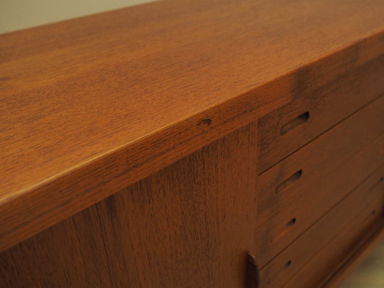 Teak Sideboard With Sliding Doors, Danish Modern Design From The 1960s – Wood (photo 15 of 25)