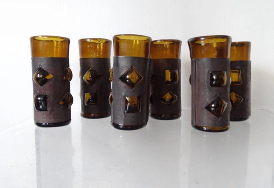 Image 1 of Vintage Mid Century Felipe Derflingher glaswerk brutalist stijl Mexico