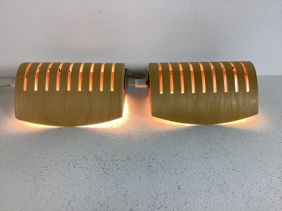 Image 1 of 2 IKEA plywood Strimma vintage design wandlampen 