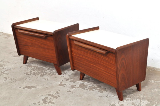 Image 1 of Tables de chevet vintage en acajou 1950s