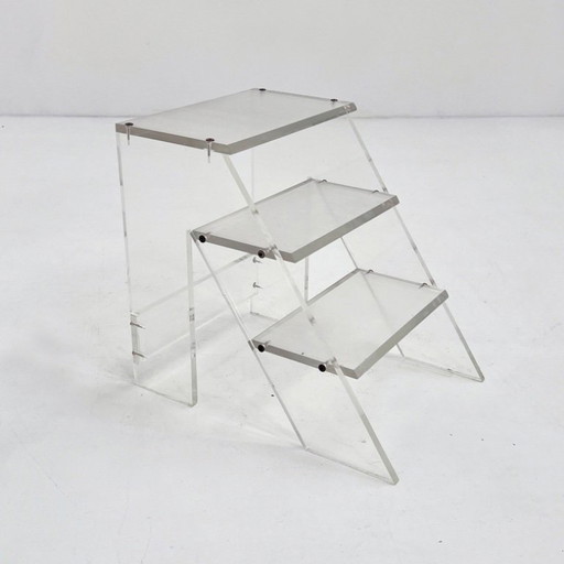 Escabeau ou table d'appoint en acrylique, 1970