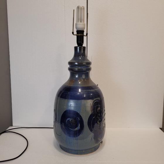 Image 1 of Tischlampe, glasierte Keramik, Hanne Stentøj, Skandinavische Moderne, 60er Jahre - Dänemark