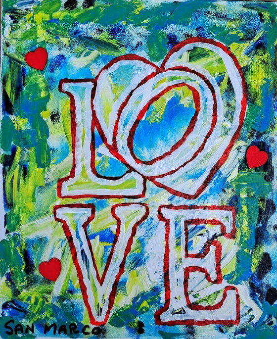 Image 1 of Enzo SAN MARCO - Love Inclusive ® 2 - Urban Jungle - Schilderij van de kunstenaar