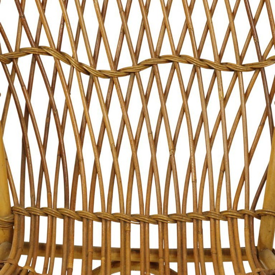 Image 1 of Set vintage di sedie in rattan Poltrone Boho