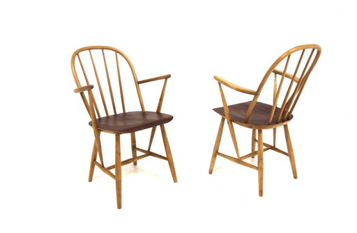Set of 2 Scandinavian armchairs '"Mod 34T", Nässjö Stolfabrik, Nesto, Sweden, 1960