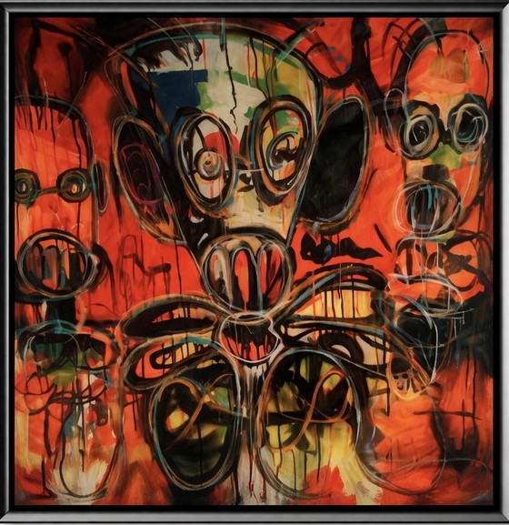 Image 1 of UNIQUE WORK BY ABOUDIA. 100 x 100 cm