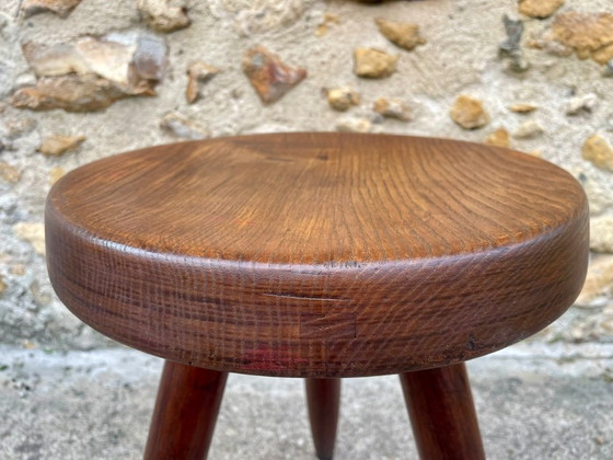Sgabello Berger vintage, alto, in frassino, di Charlotte Perriand, anni '50 – Sgabelli, Legno (photo 12 of 32)