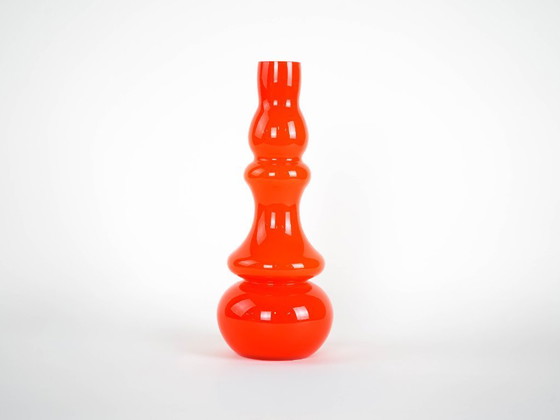Image 1 of Orange glass vase, Danish design, 1960s, made in Denmark