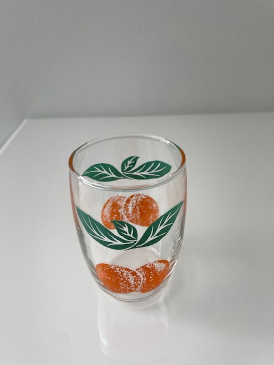 Image 1 of 6x Retro lemonade glasses with citrus fruit decorations