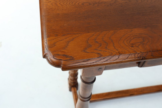 Image 1 of Rustic Oak Console Table with Drawer, Belgium ca. 1800