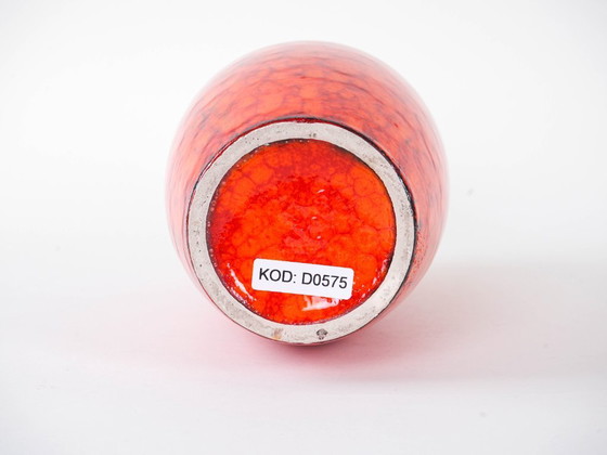 Image 1 of Red ceramic vase, German design, 1960s, manufactured by Scheurich