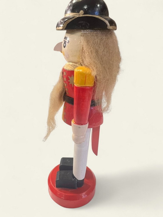 Image 1 of Vintage Nutcracker Officer with Pickelhaube – Mid-Century Wooden Figurine