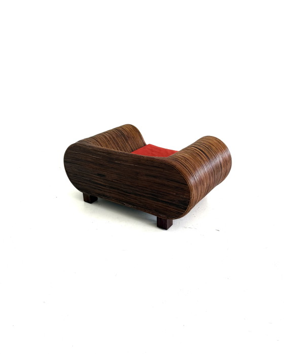 Vintage Pencil Wicker Sculptural Armchair, Italy ‘80 – Wood (photo 7 of 14)