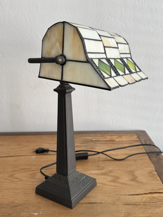 Image 1 of Lumilamp Tiffany Banker's Lamp