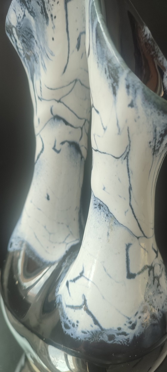 Image 1 of Sculptural ceramic vase Alpho (Alphonse Mouton) 24 cm