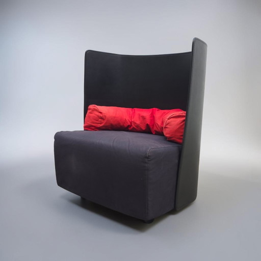 Zanotta Campiello leren fauteuil vintage fauteuil design fauteuil leren fauteuil