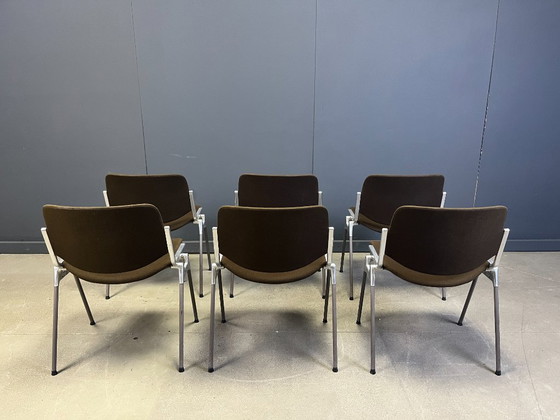 Image 1 of Vintage DSC 106 bijzettafelstoelen van Giancarlo Piretti voor Castelli - set van 6