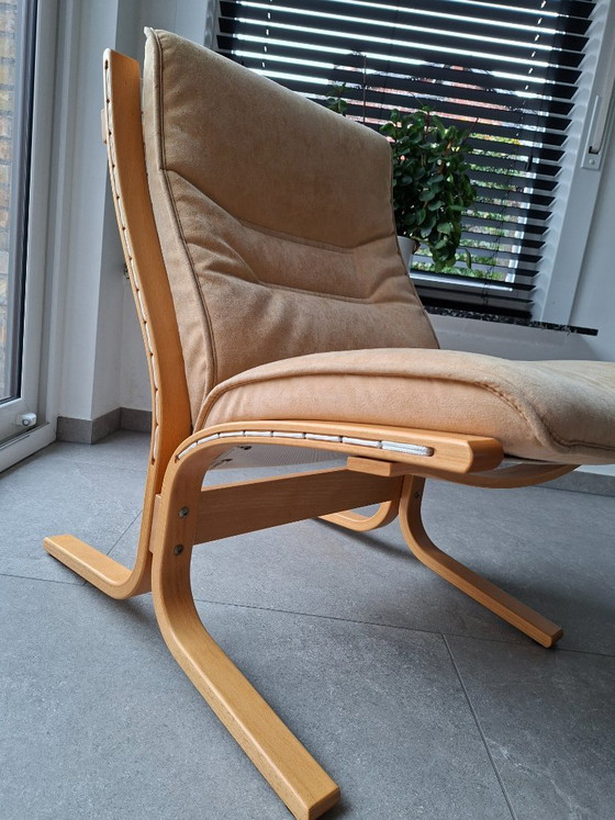 Vintage EKORNES Fauteuil – Showroommodel – Made In Norway – 2 zitsbanken, Polyester (photo 14 of 33)