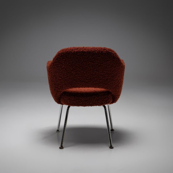 Image 1 of Model 71 Dining Chair in Alpaca and Mohair Bouclé by Eero Saarinen for Knoll