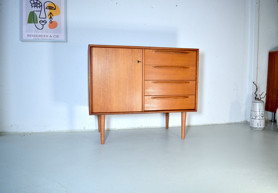Image 1 of Cassettiera danese in teak, credenza vintage, credenza di metà secolo