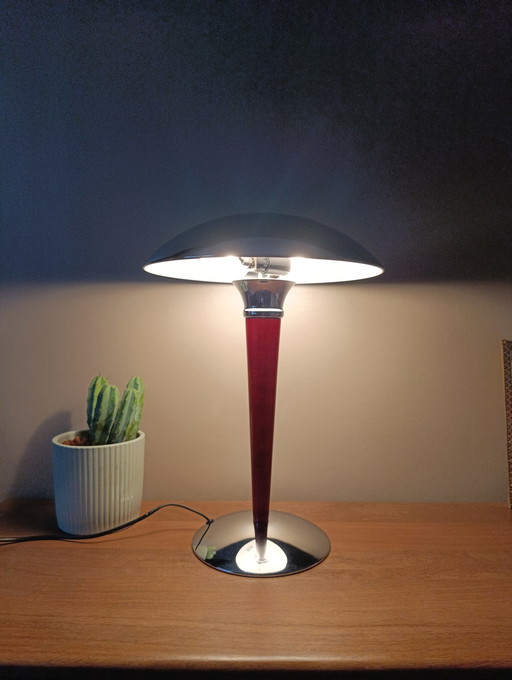 Mushroom lamp, also known as ocean liner lamp, Art Deco style, 1980