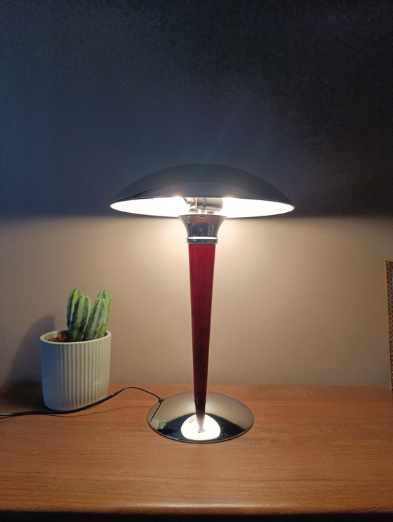 Image 1 of Mushroom lamp, also known as ocean liner lamp, Art Deco style, 1980