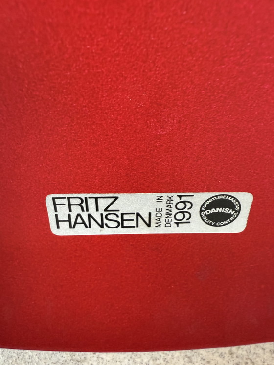 Image 1 of 4x Fritz Hansen Ant chair red (several in stock)