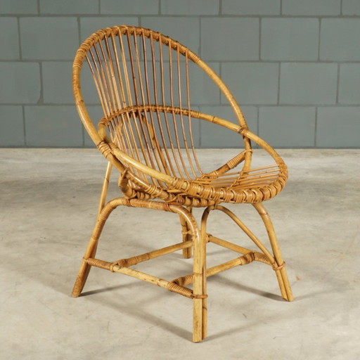 Sillón de ratán vintage