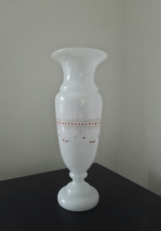 Image 1 of 2 antike deutsche Vasen aus Opalglas