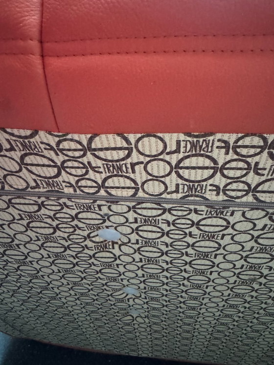 Image 1 of Divano di design Ligne Roset Togo a 2 posti in pelle arancione