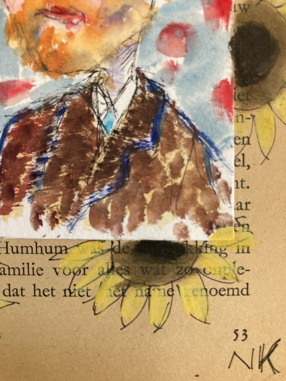 Image 1 of VAN GOGH AVEC DES POINTS ROUGES ET DES FLEURS DE SOLEIL