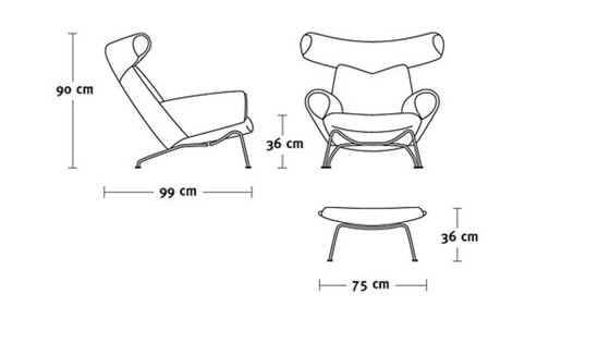 Image 1 of Ox Chair + Ottoman by Hans J. Wegner I Erik Jørgensen