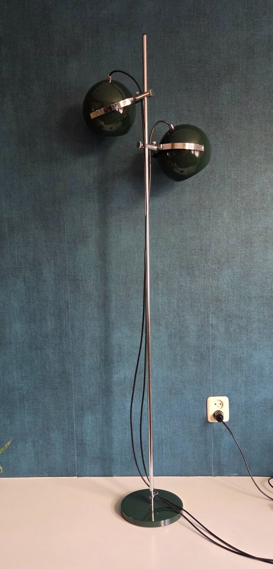 Image 1 of Vintage floor lamp - Gepo - 1970s - Green